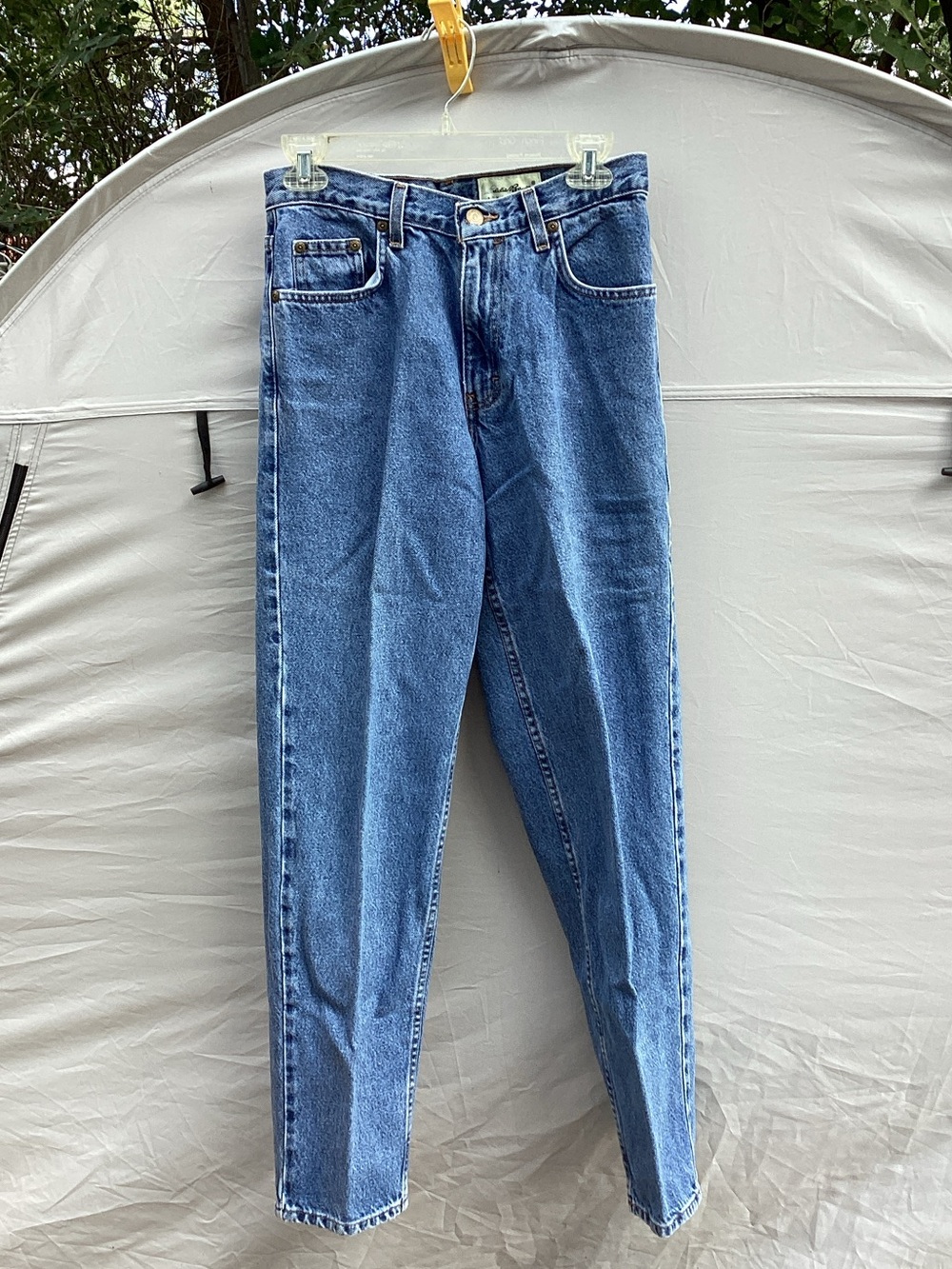 Vintage Eddie Bauer Women's Straight-Leg Blue Denim Jeans